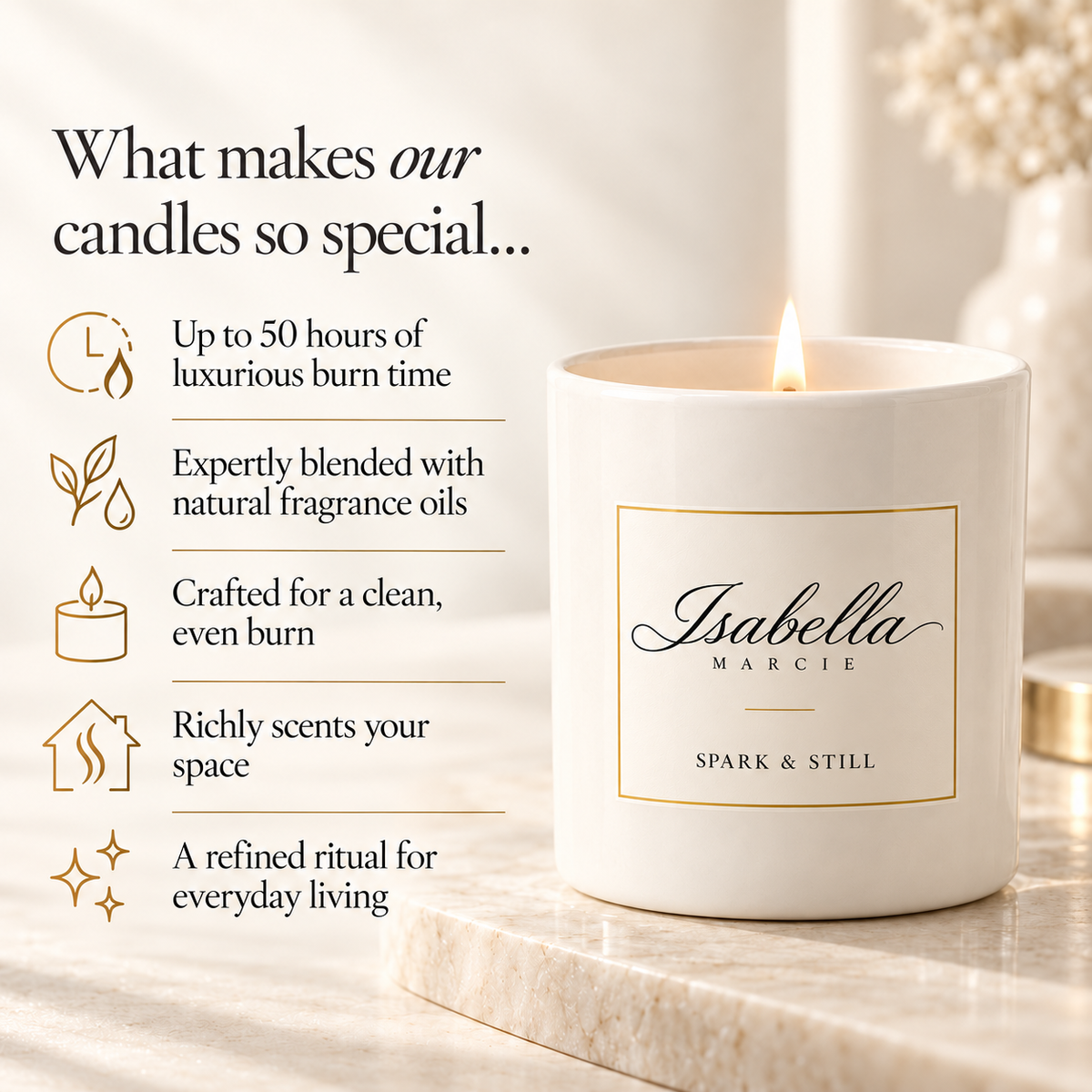 Spark & Still – Scented Candle